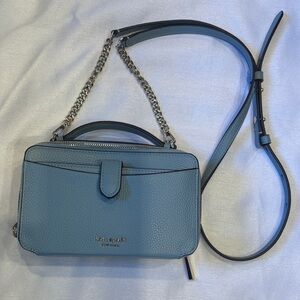 Kate Spade 🩵 light blue 🩵 Crossbody Bag with Silver Chain NWOT